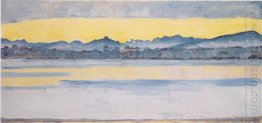 Lake Geneva With Mont Blanc At Dawn 1918 1