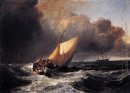 Barche olandesi in un Gale 1801