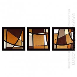 Hand-painted Abstract Oil Painting - Set of 3