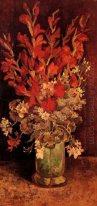 Vase With Gladioli And Carnations 1886