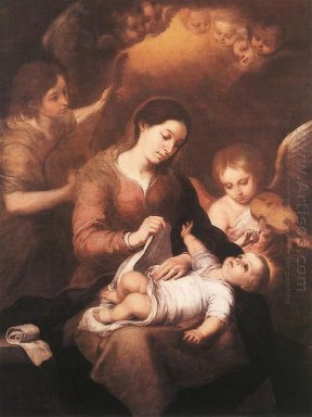 Mary And Child With Angels Playing Music 1675