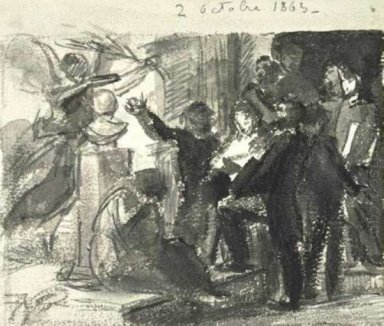 Studie Eerbetoon aan Delacroix