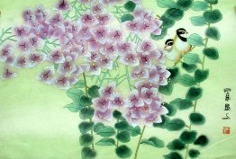 Birds-Bougainvillea - Chinese Painting