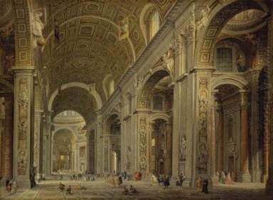 Interieur van de St. Peter\'s in Rome