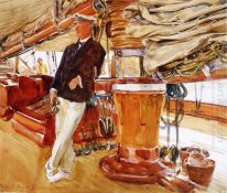 Il capitano Herbert M Sears On Deck Of The Schooner Yacht costel