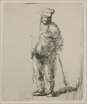 A Ragged Peasant With His Hands Behind Him 1635