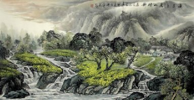 Waterval - Chinees schilderij