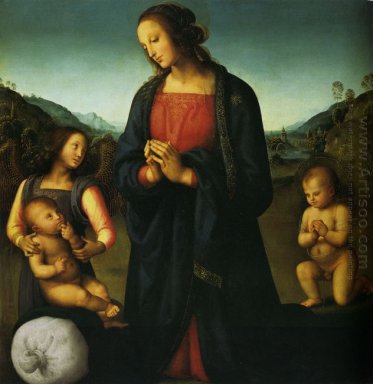 Maagd Met Kind St John en Een Engel Madonna Del Sacco