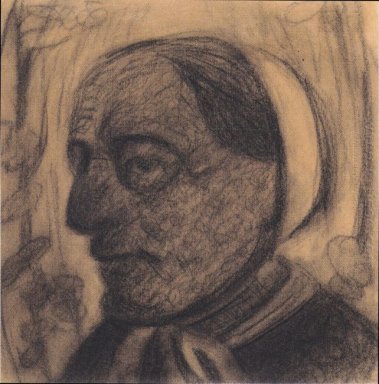 Retrato de una mujer campesina con capucha