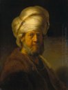 Stående av en man i orientalisk Garment 1635