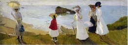 Lighthouse Walk At Biarritz 1906