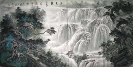 Mountain and waterfall - Chinese Painting