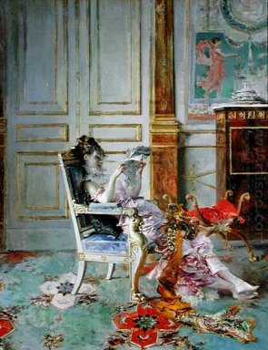 Lectura de la muchacha en un Salon 1876
