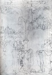 crucifixion with many figures 1523