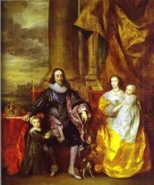 Charles I ea rainha Henrietta Maria com charles príncipe de gale