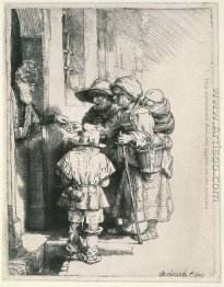 Beggars Receiving Alms at the Door of a House 1648 Beggars Receiving Alms at the Door of a House 1648