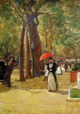 Hassam Childe Fifth Avenue i Washington Square Sun