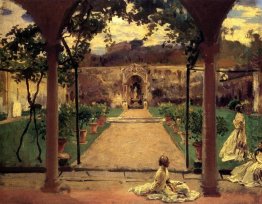 At Torre Galli Ladies In A Garden 1910