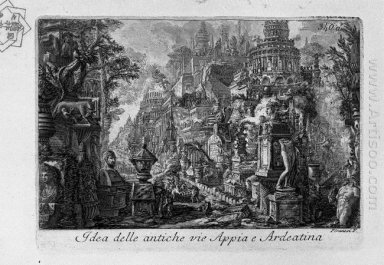 Idé av de gamla Via Appia Och Ardeatina