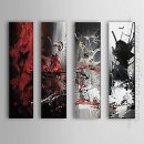 Hand-painted Abstract Oil Painting - Set of 4