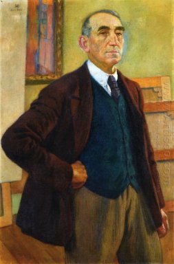 Retrato de auto em um Colete Verde 1924