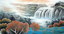 Mountain and waterfall - Chinese Painting