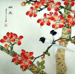 Birds&Red Flowers - Chinese Painting