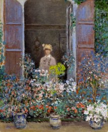 Camille Monet At The Window Argentuile