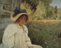 Summertime Retrato de Olga Serova 1895