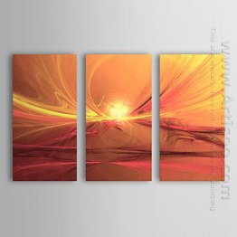 Hand-painted Abstract Oil Painting - Set of 3