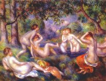 Bañistas en el bosque