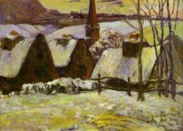 Bretons dorpje onder sneeuw 1894