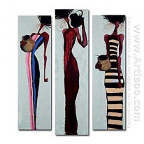 Hand-painted People Oil Painting - Set of 3