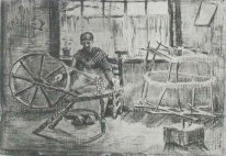 Woman Reeling Yarn 1884 1