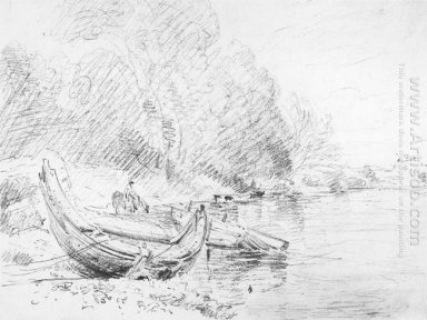 Visa On The River Severn At Worcester 1835