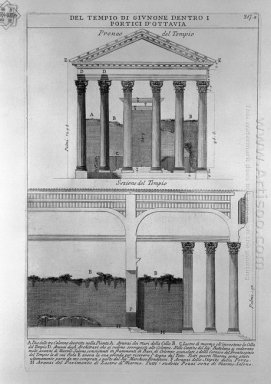 Den romerska forn T4 Plate XLV Juno In The Portic