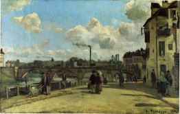 view of pontoise quai au pothuis 1868