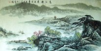 Landschap met rivier - Chinees schilderij