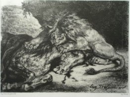 Lion Devouring An Arab Horse 1850