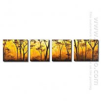 Tangan-Dicat Landscape Oil Painting - Set 4