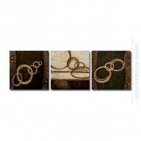 Hand-painted Abstract Oil Painting- Set of 3