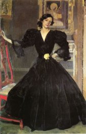 Clotilde In A Black Dress 1906