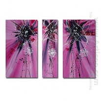 Hand-painted Abstract Oil Painting - Set of 3