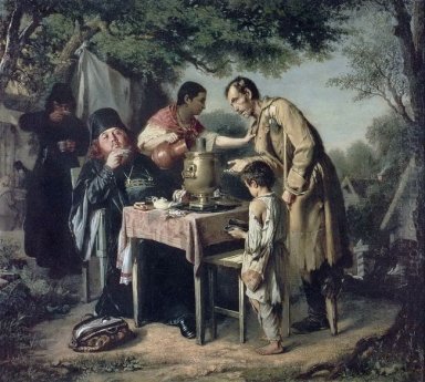 Tea Party At Mytishchi Cerca de Moscú 1862