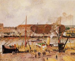 unloading wood at rouen 1896