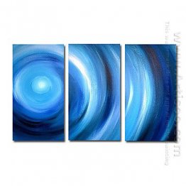 Hand-painted Abstract Oil Painting - Set of 3