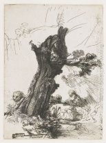 St Jerome Beside A Pollard Willow 1648