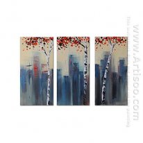 Hand-painted Landscape Oil Painting - Set of 3