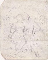 Sketch For Satan Watching The Endearments Of Adam And Eve