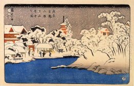 A Snowstorm At Kinryozan Temple